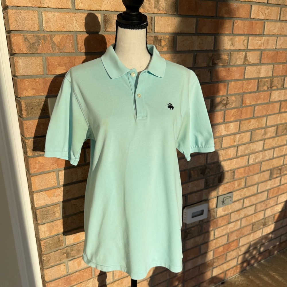Brooks Brothers Mint Green Polo Shirt XL Performance Cotton Classic Golf Preppy